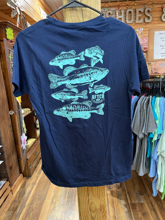 Youth AFTCO SS TShirt Brothers Navy
