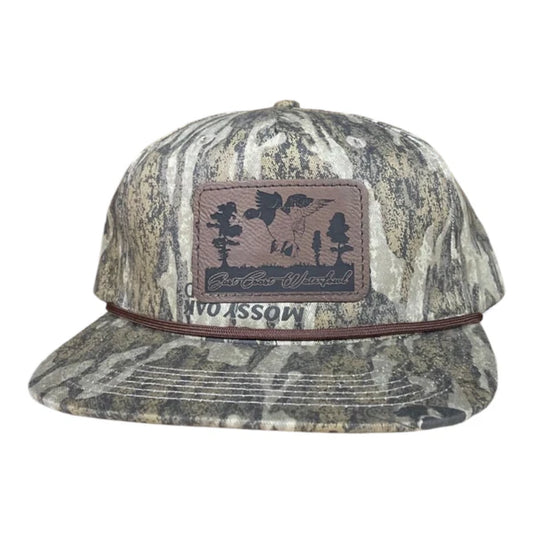 ECW  Bottomland Leather Mallard Unstructured Rope Snapback