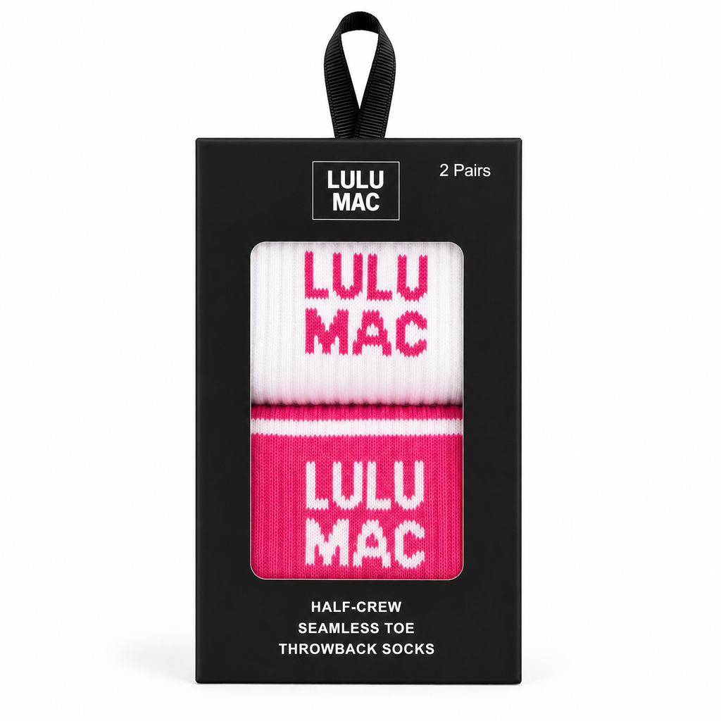 Lulu Mac Socks Box Hot Pink