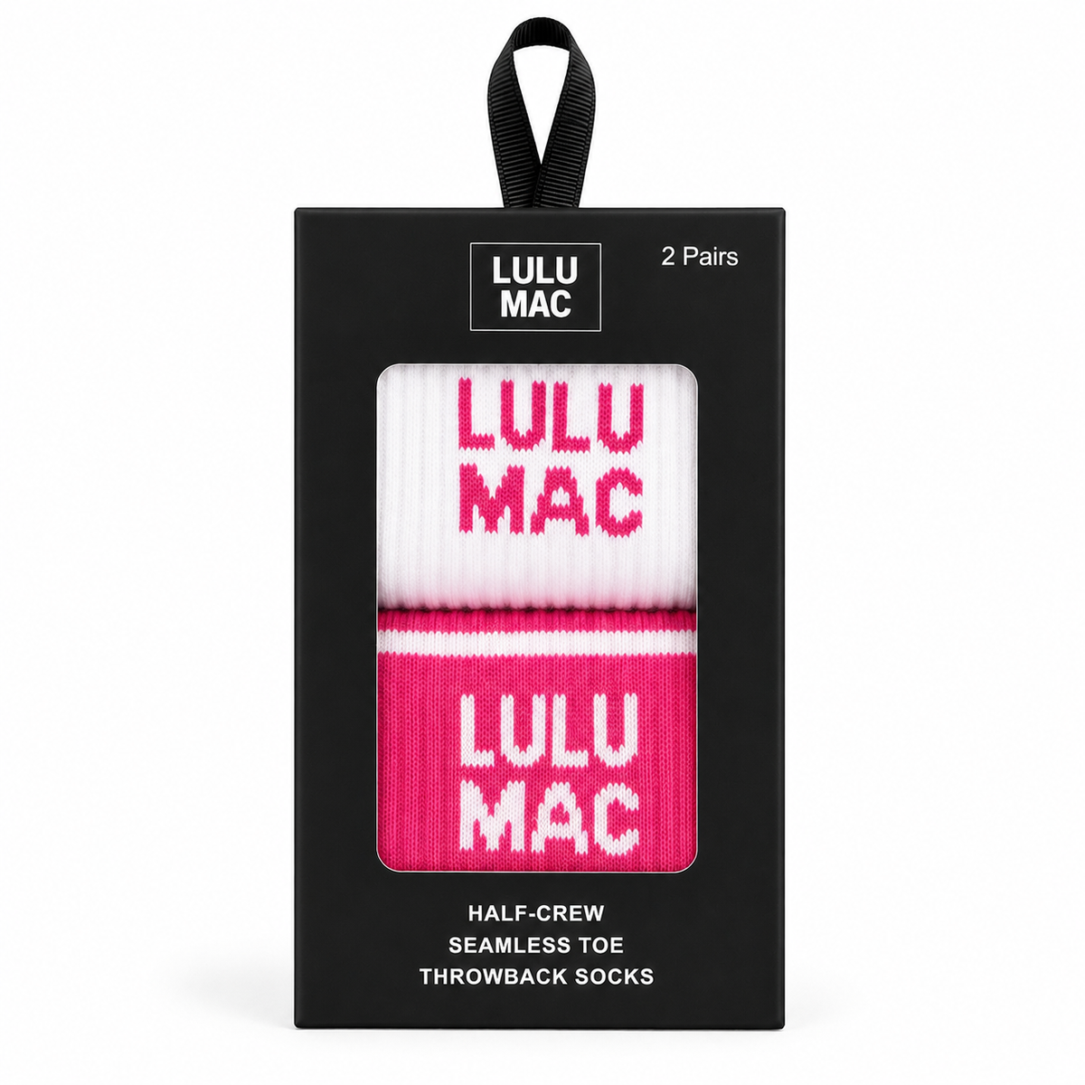 Lulu Mac Socks Box Hot Pink
