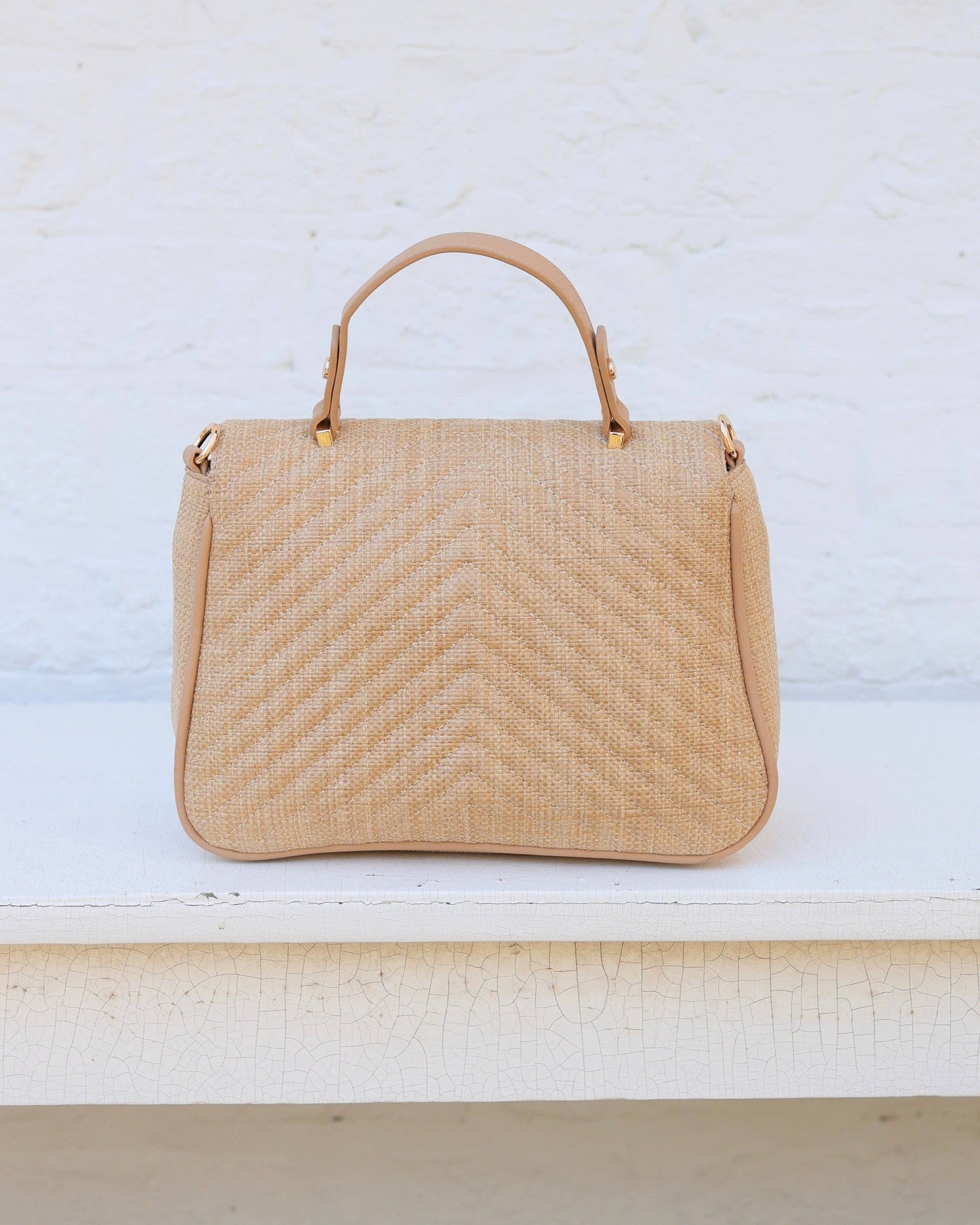 Sinclair Quilted Crossbody Natural