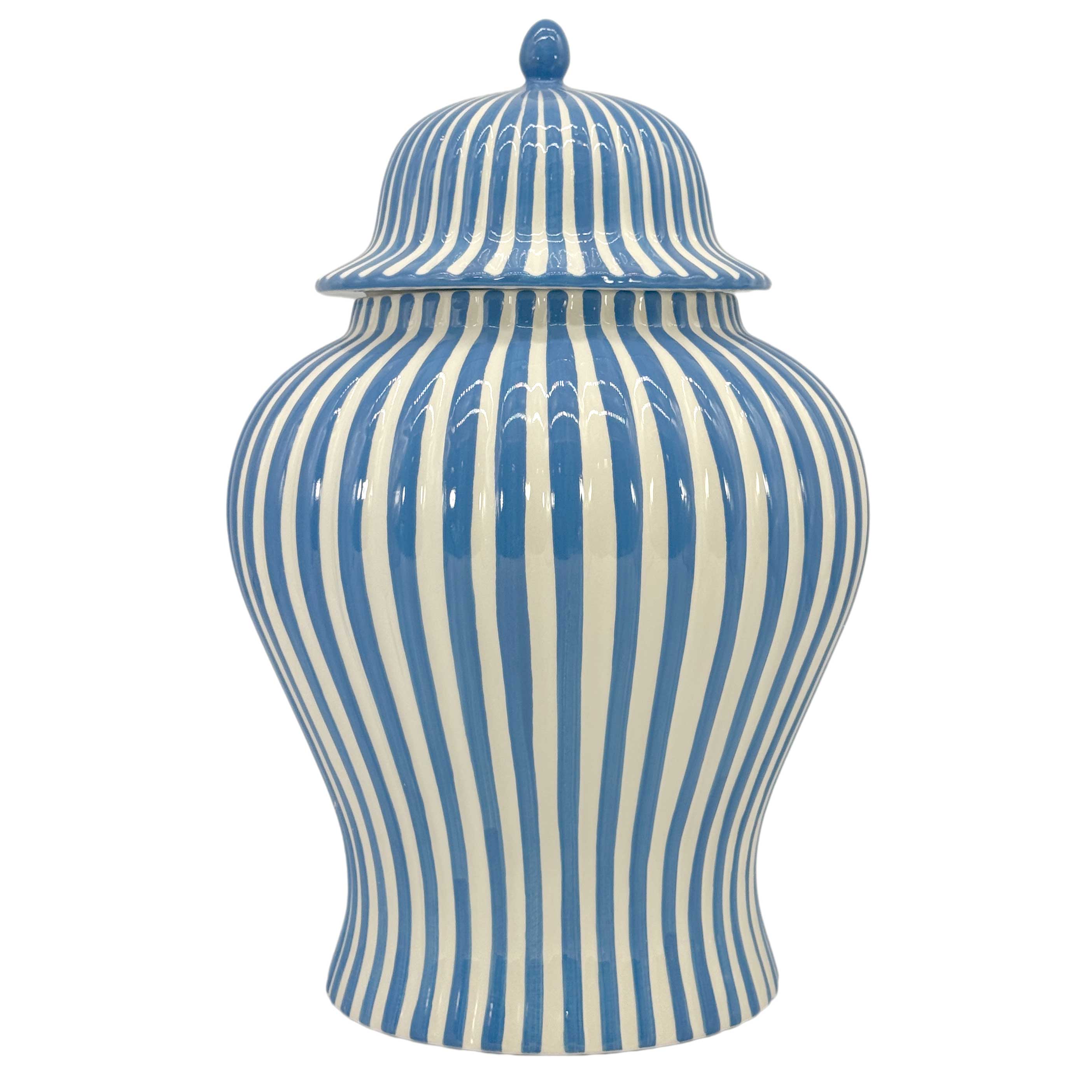 Candy Cane Striped Ceramic Vase 18"