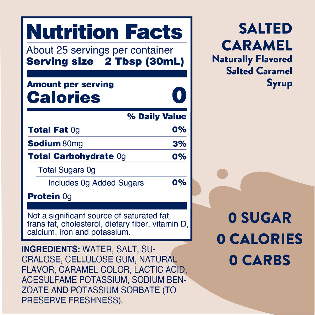 Sugar Free Salted Caramel Syrup