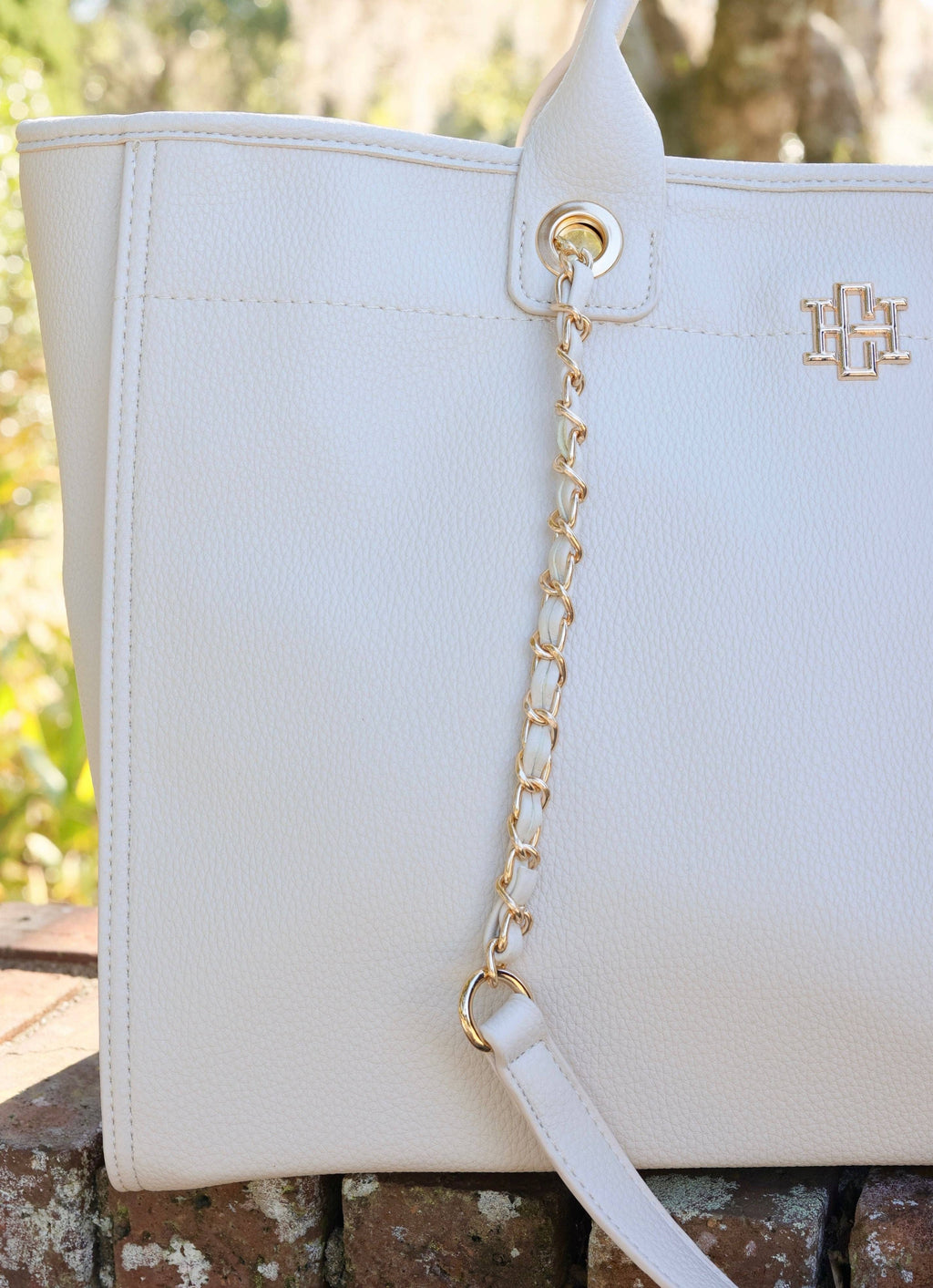 Caroline Hill Melissa Cream Tote Bag