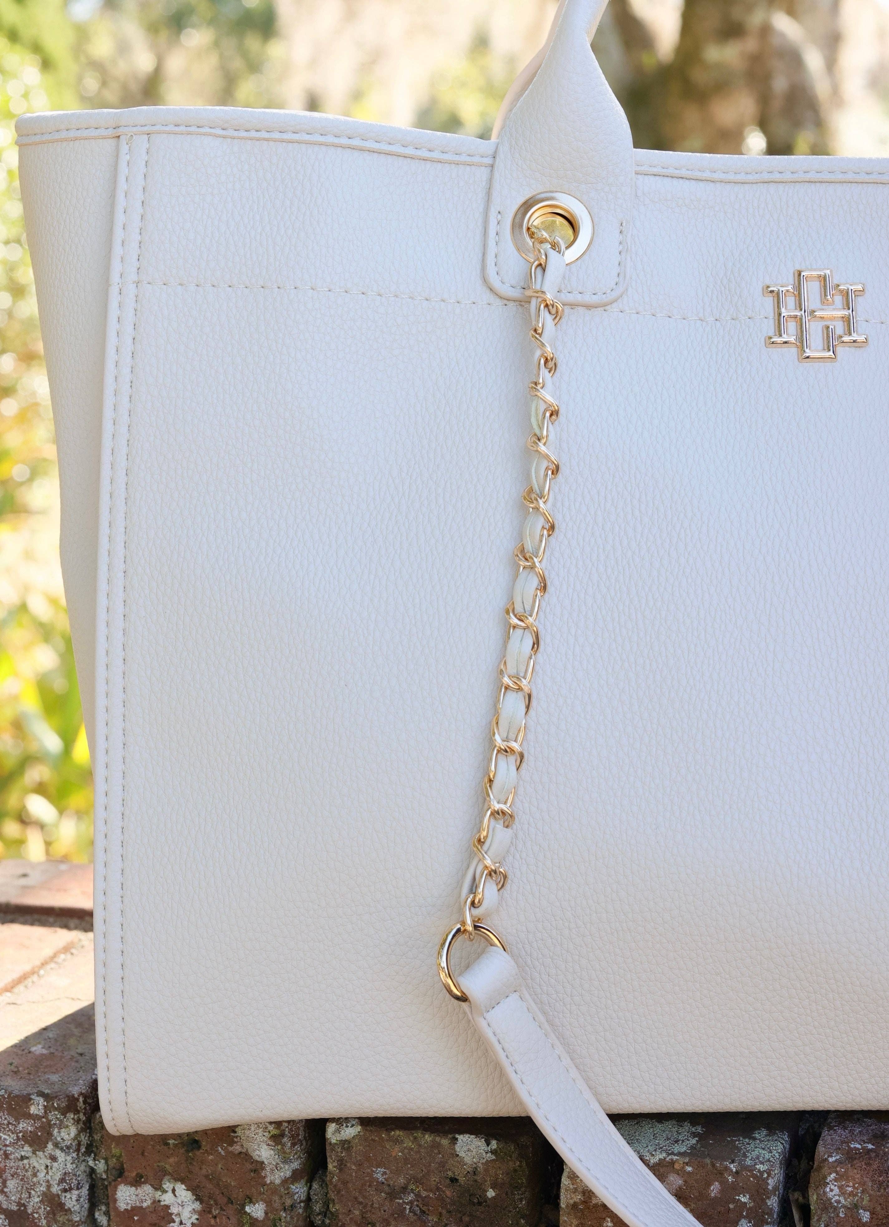 Caroline Hill Melissa Cream Tote Bag