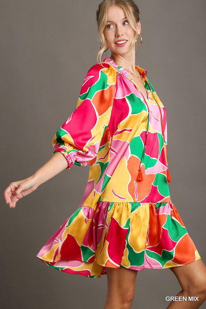 Abstract Print Dress