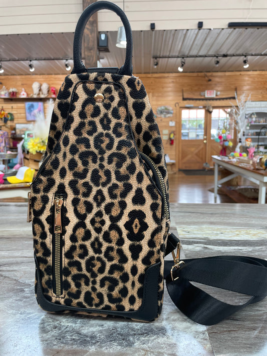 Crossbody Sling Bag Leopard