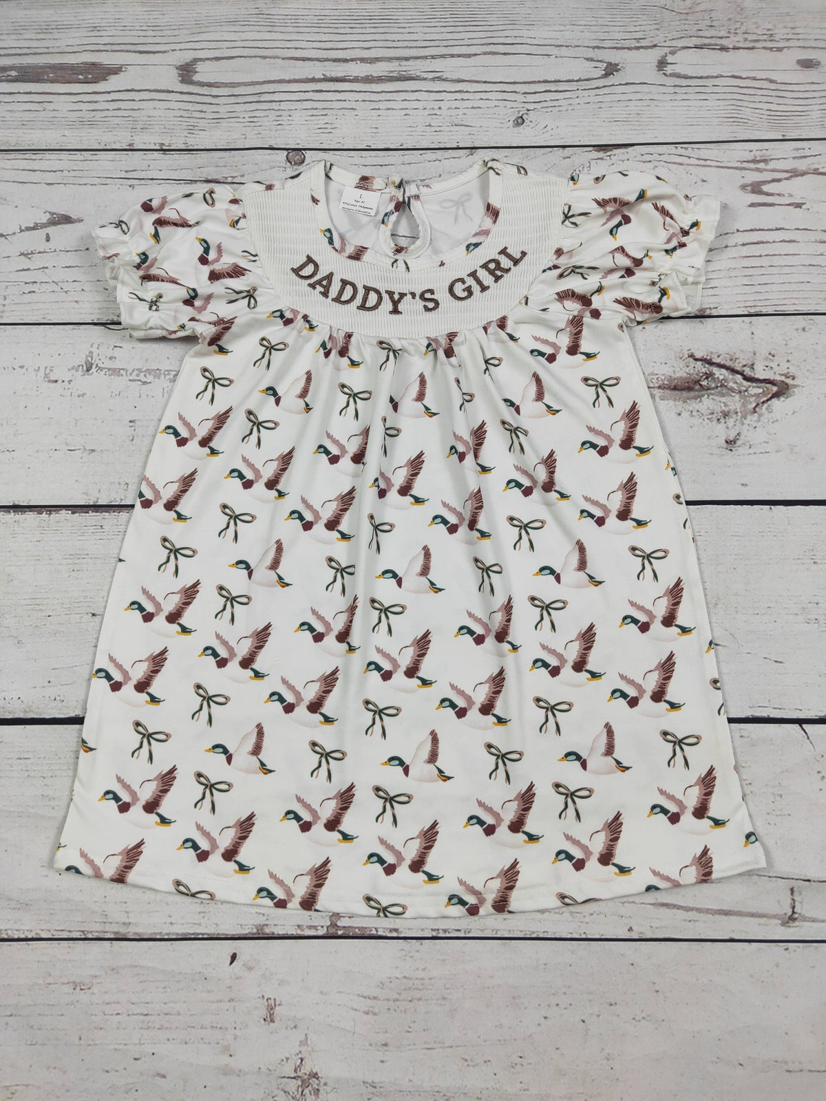Daddy's Girl Duck Smocked Dress