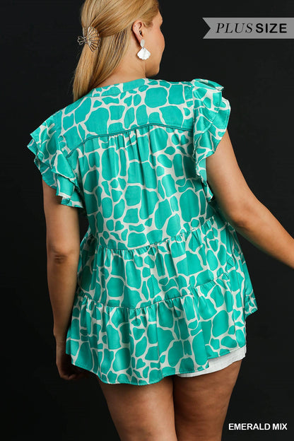 Plus Animal Print Top