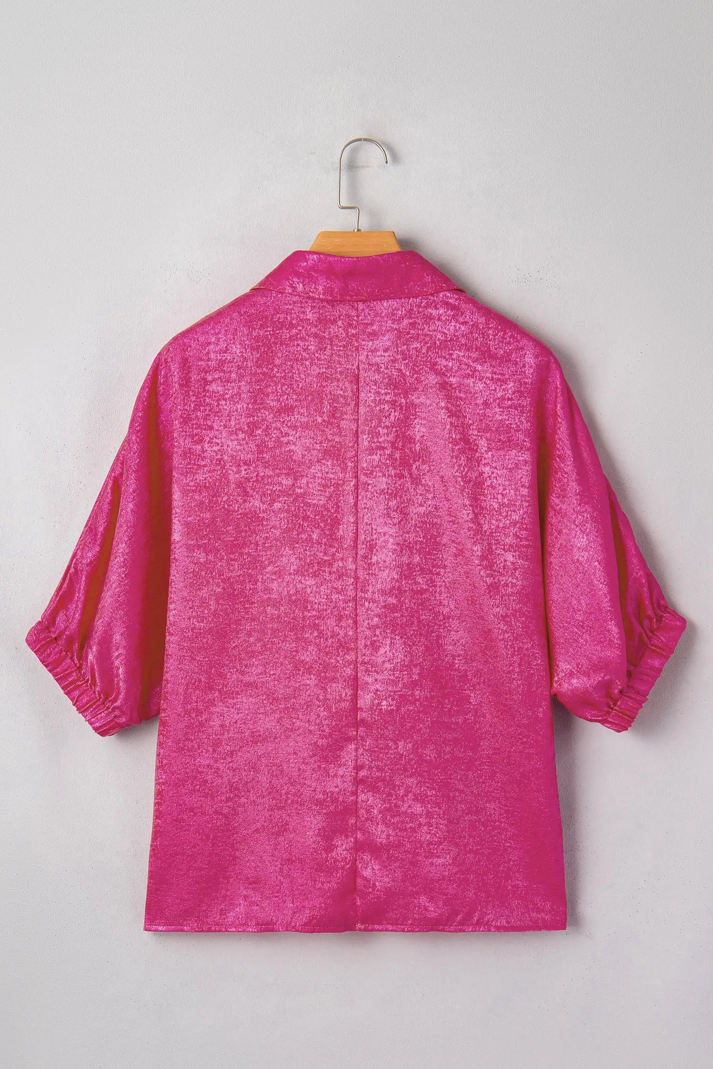 Collared Metallic Top