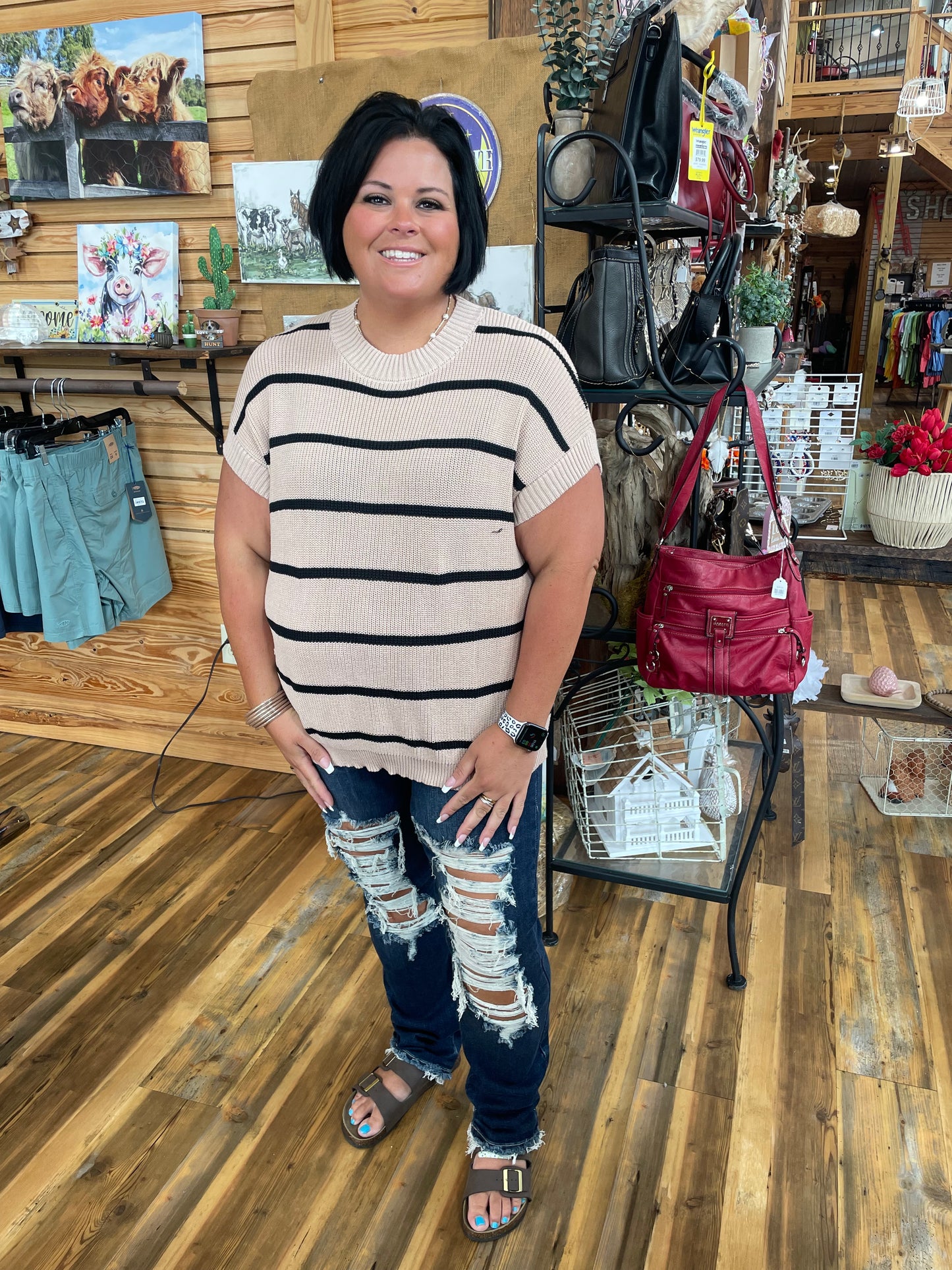 Plus Cap Sleeve Sweater