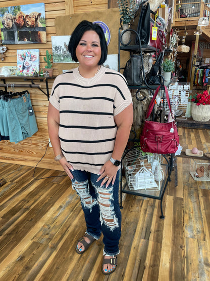 Plus Cap Sleeve Sweater