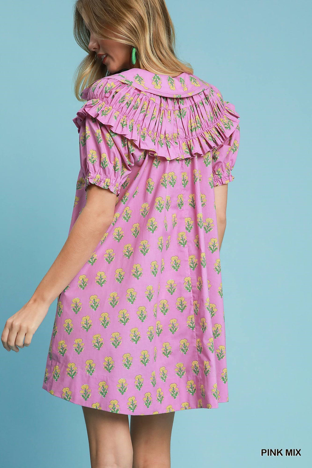 Layed Ruffle Collar Dress