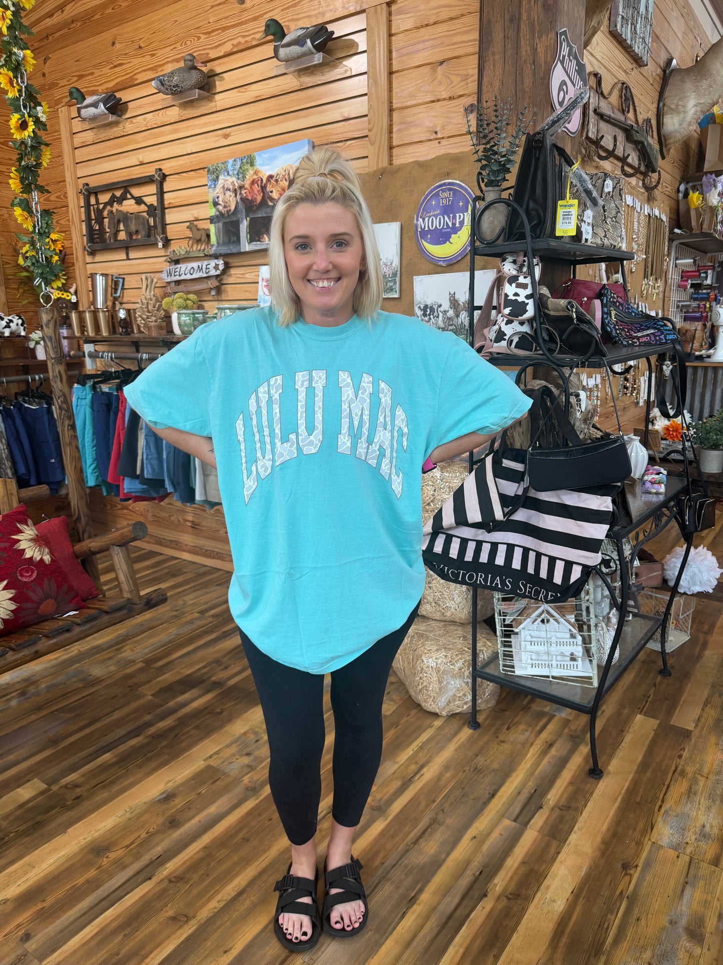 Lulu Mac Chalky Mint Camo Tshirt