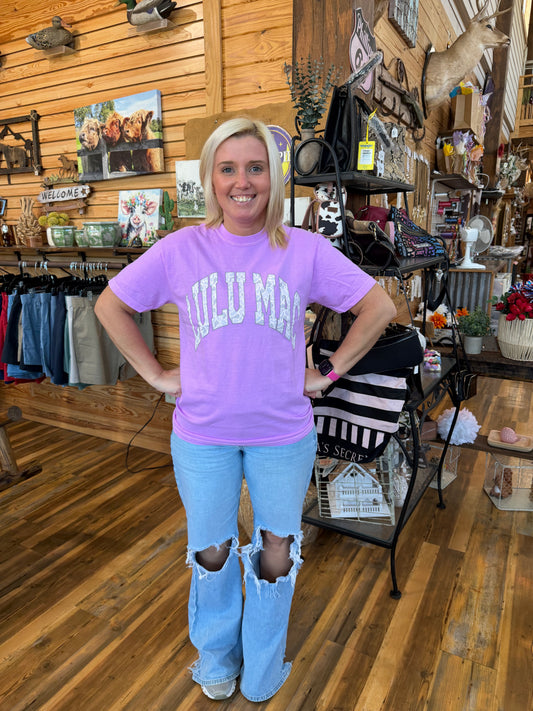 Lulu Mac Violet/Camo Tee