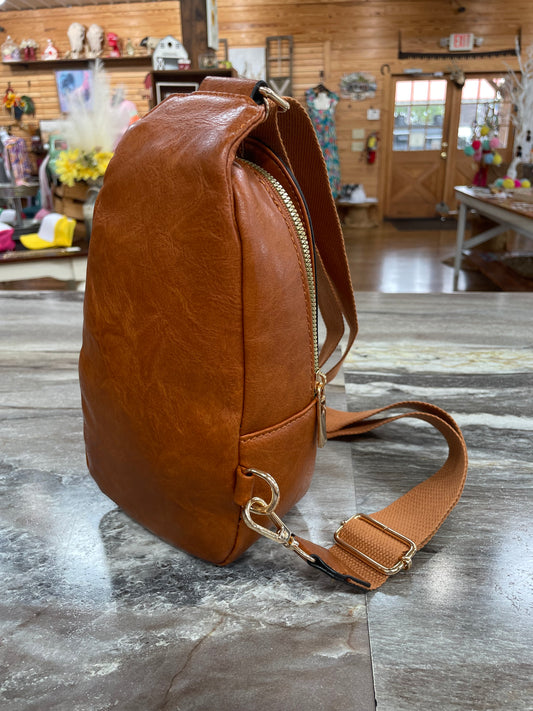 Crossbody Sling Bag Brown