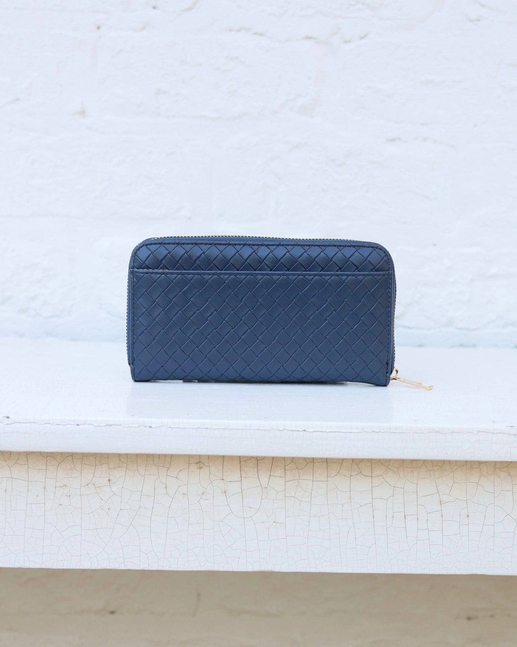 Caroline Hill Penelope Wallet Woven Navy