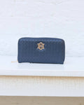 Caroline Hill Penelope Wallet Woven Navy