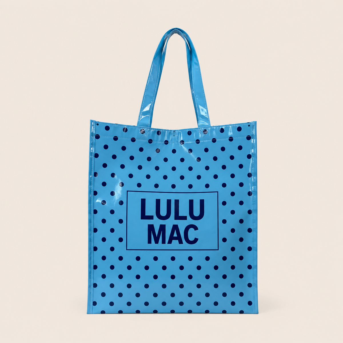 Lulu Mac Tote, Blue/Dk Blue Dots