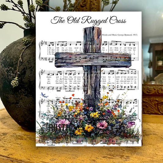 Christian home canvas art print, Hymn song decor, Church: 11x14