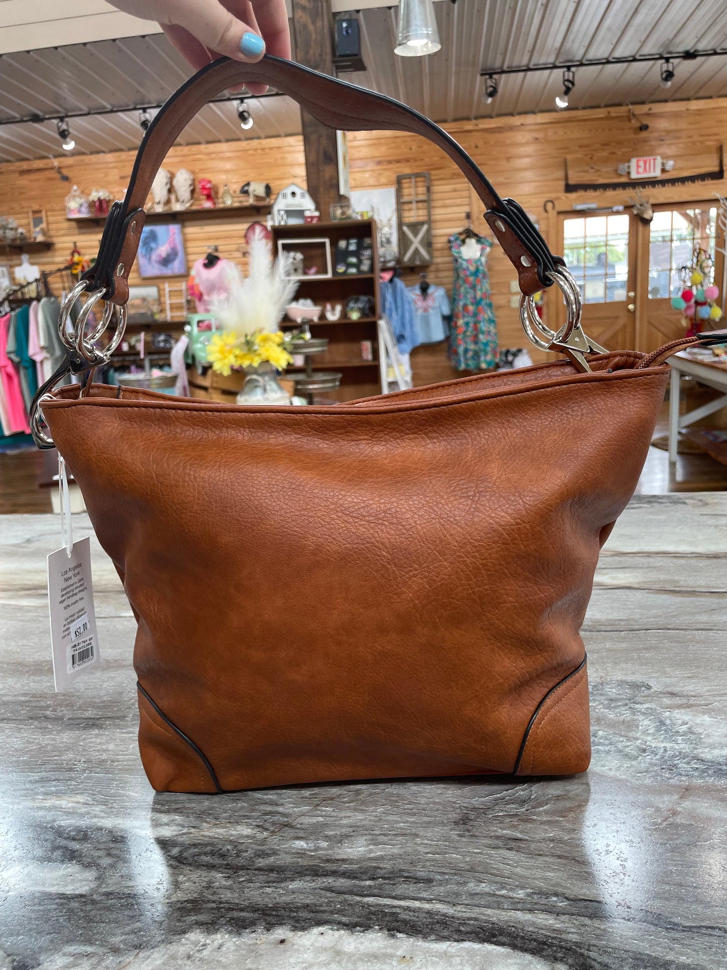 Brown Leather Shoulder Bag