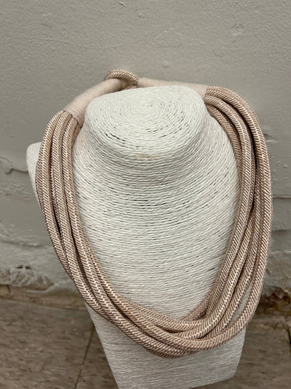 "Original" Slub 8-Strand Necklace (ecru)