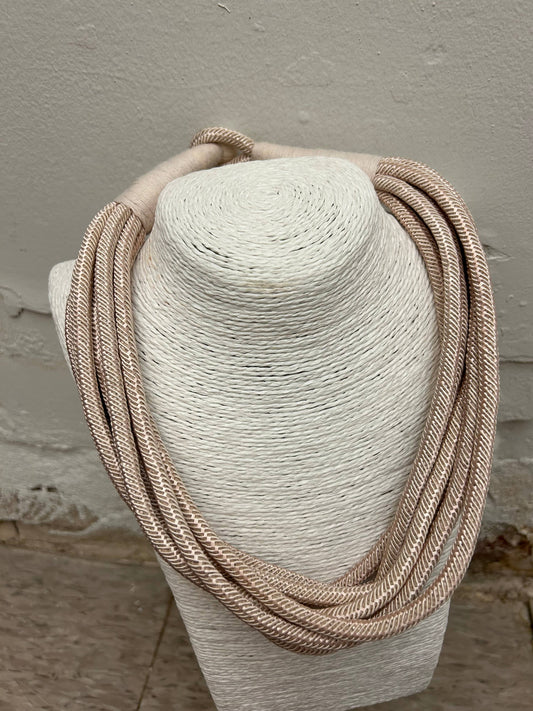"Original" Slub 8-Strand Necklace (ecru)