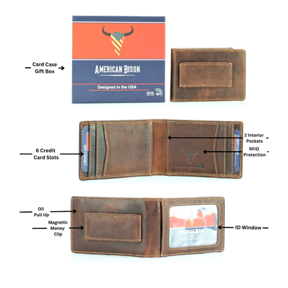 Bifold Money Clip Card Case