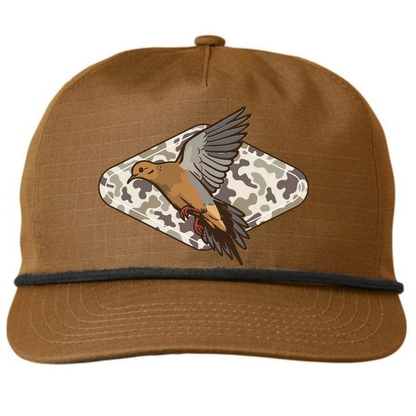 Dove Camo Ripstop Snapback Hat Old Gold