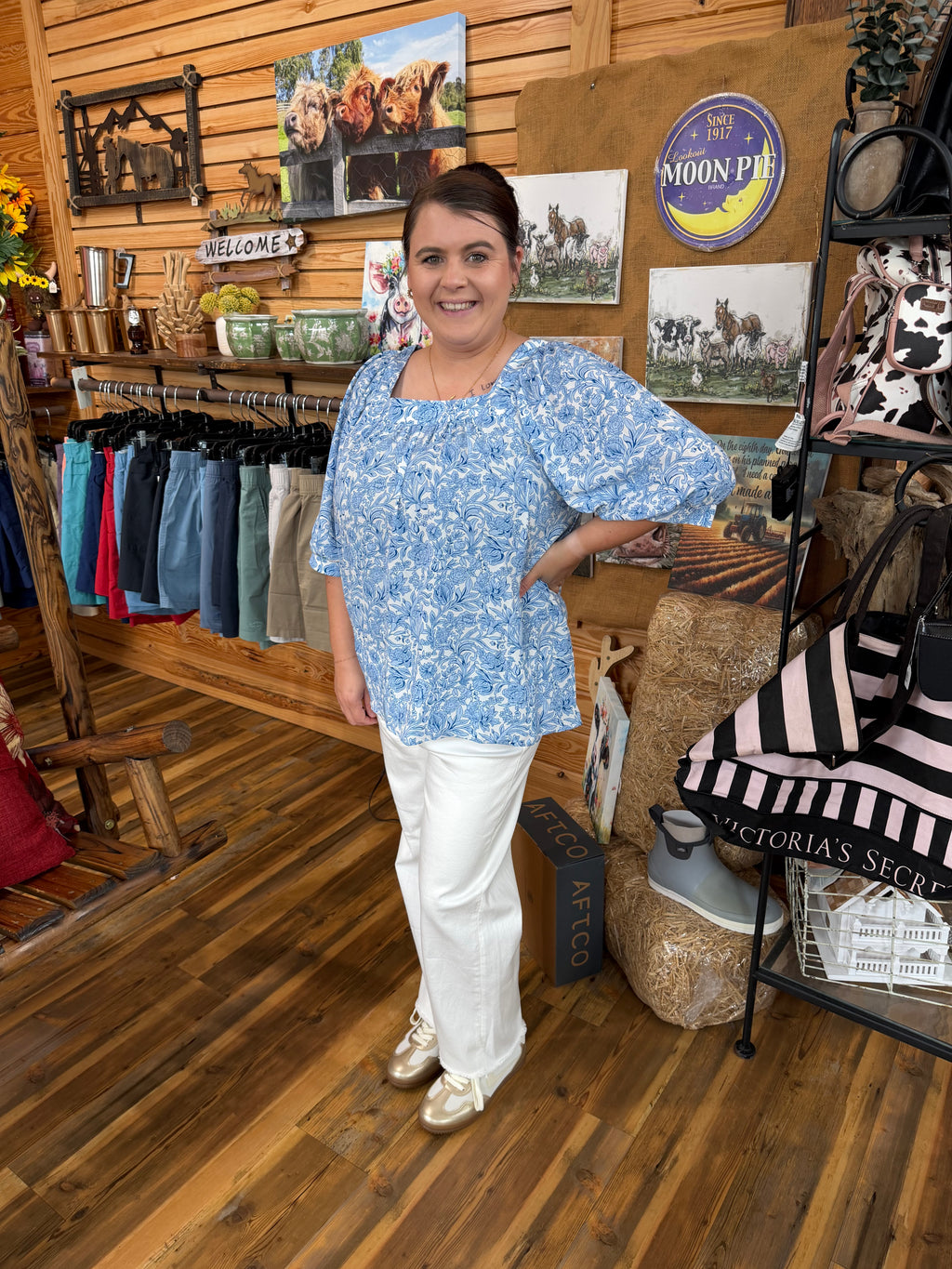 Square Neck Puff Sleeve Top