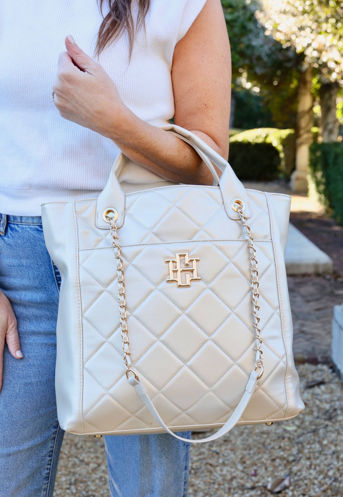 Caroline Hill Kinzley Tote Pearl