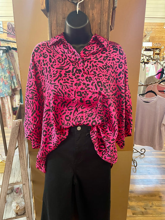 Oversized Leopard Top
