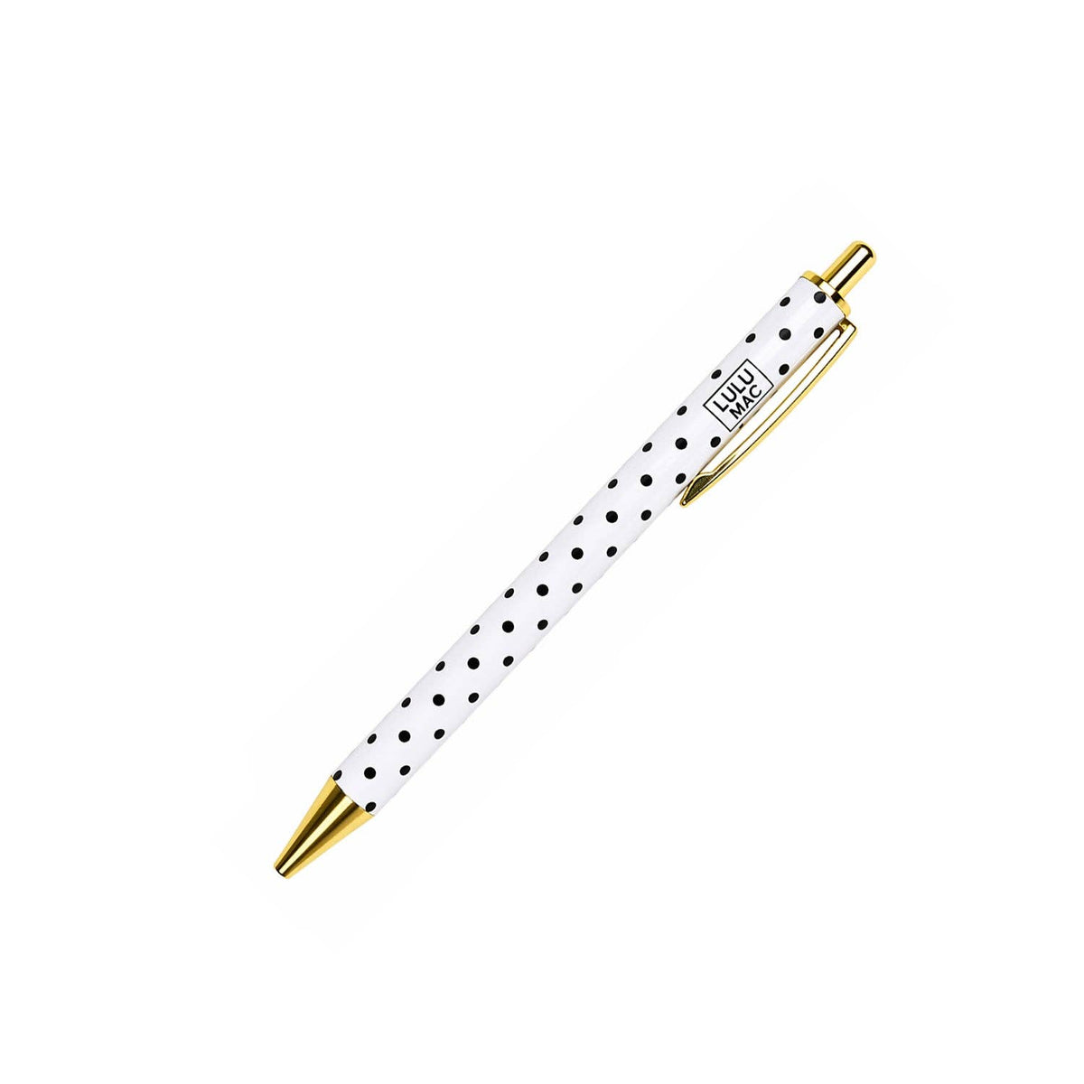 Lulu Mac White/Black Dot Ink Pen