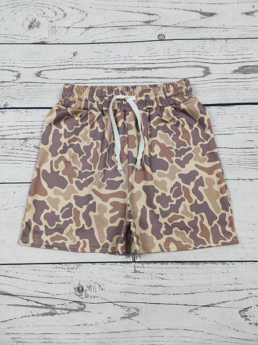 Boys Camouflage Shorts W/Pockets