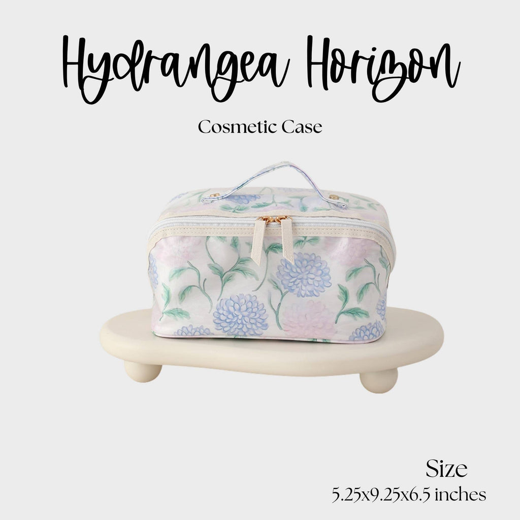 Waterproof Cosmetic Bag Hydrangea Horizon