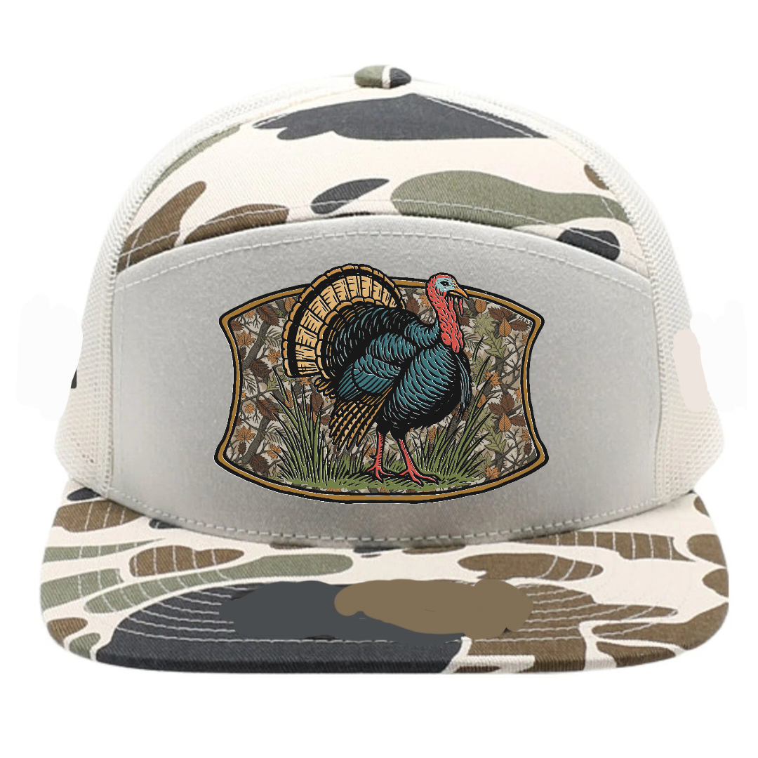 7 Panel Camo Turkey Snapback