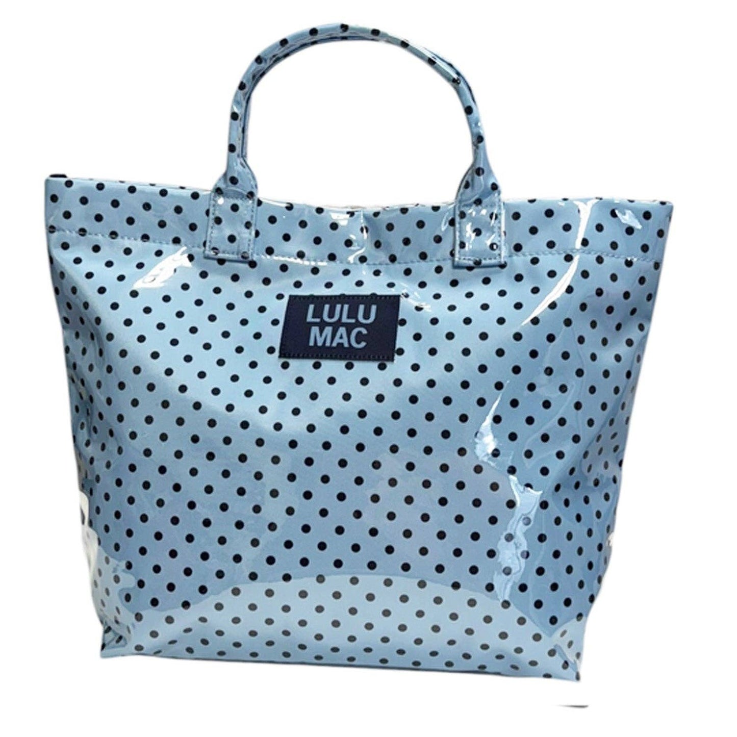 Lulu Mac Tote Bag Lt Blue/Navy Dot