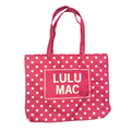 Lulu Mac Canvas Tote White/Hot Pink