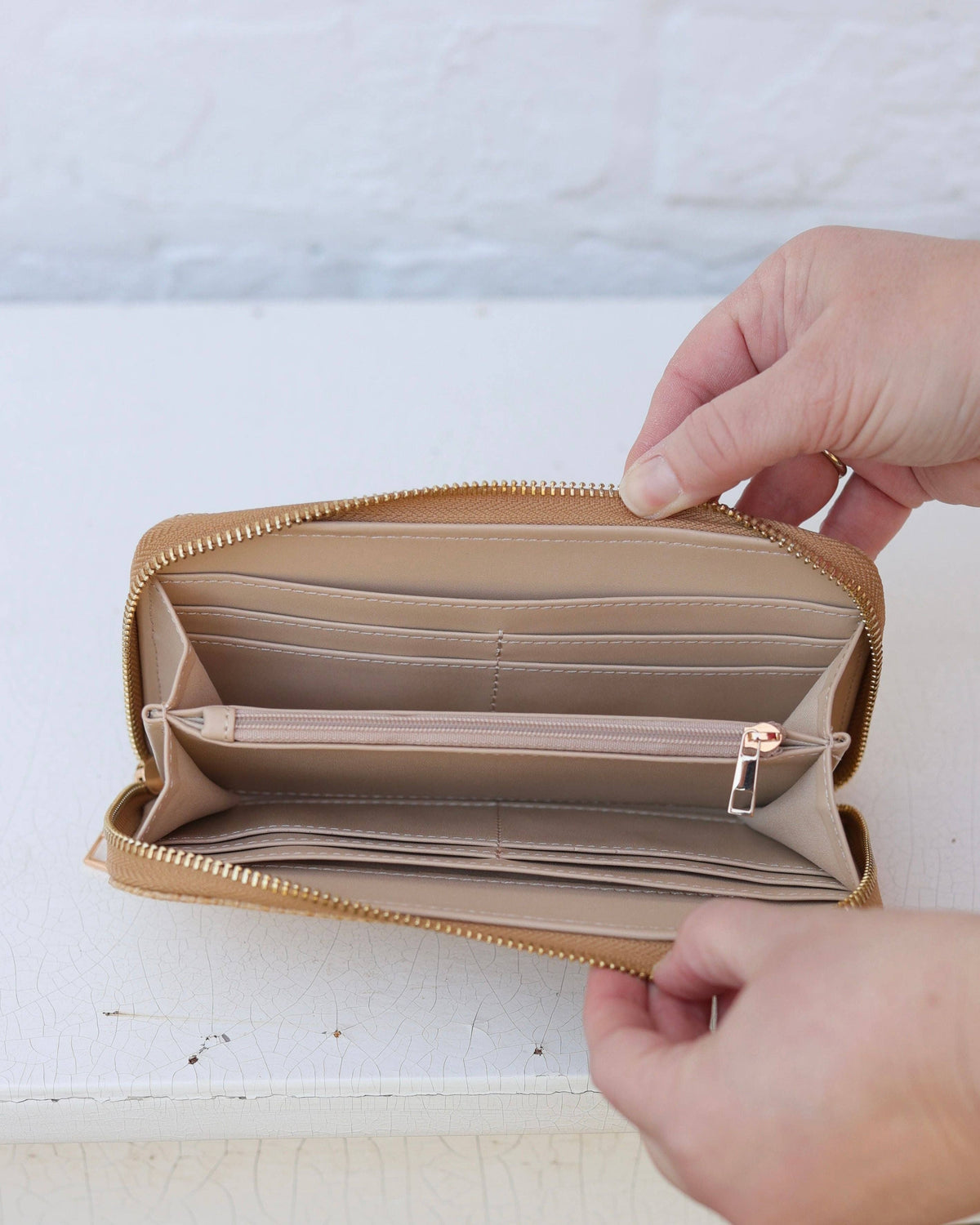 Caroline Hill Penelope Wallet Woven Navy