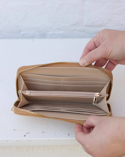 Caroline Hill Penelope Wallet Woven Navy