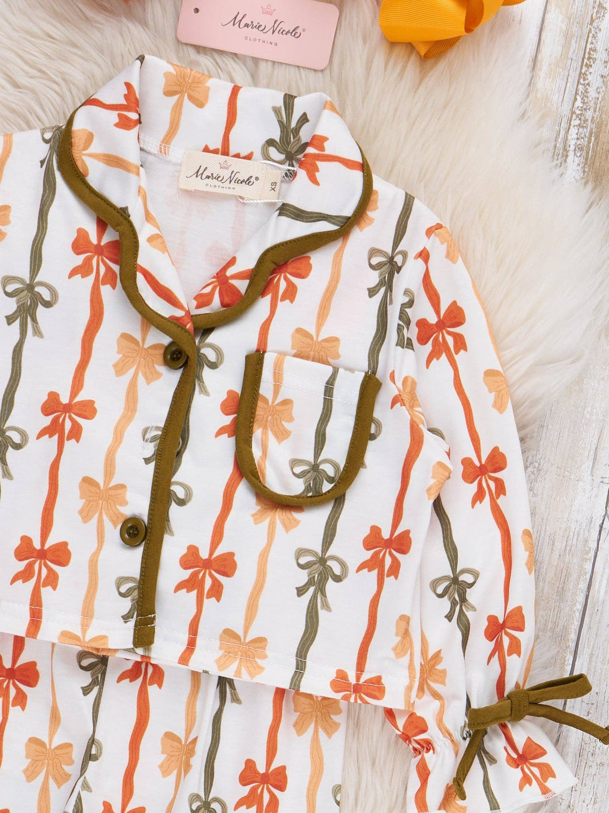 Kids Candlelight Bow Cropped PJs