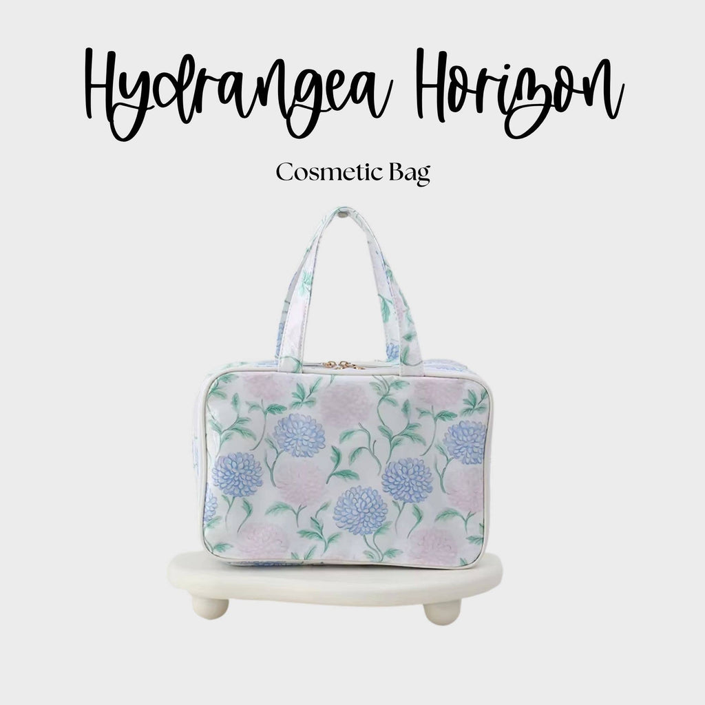 Waterproof Cosmetic Bag Hydrangea Horizon