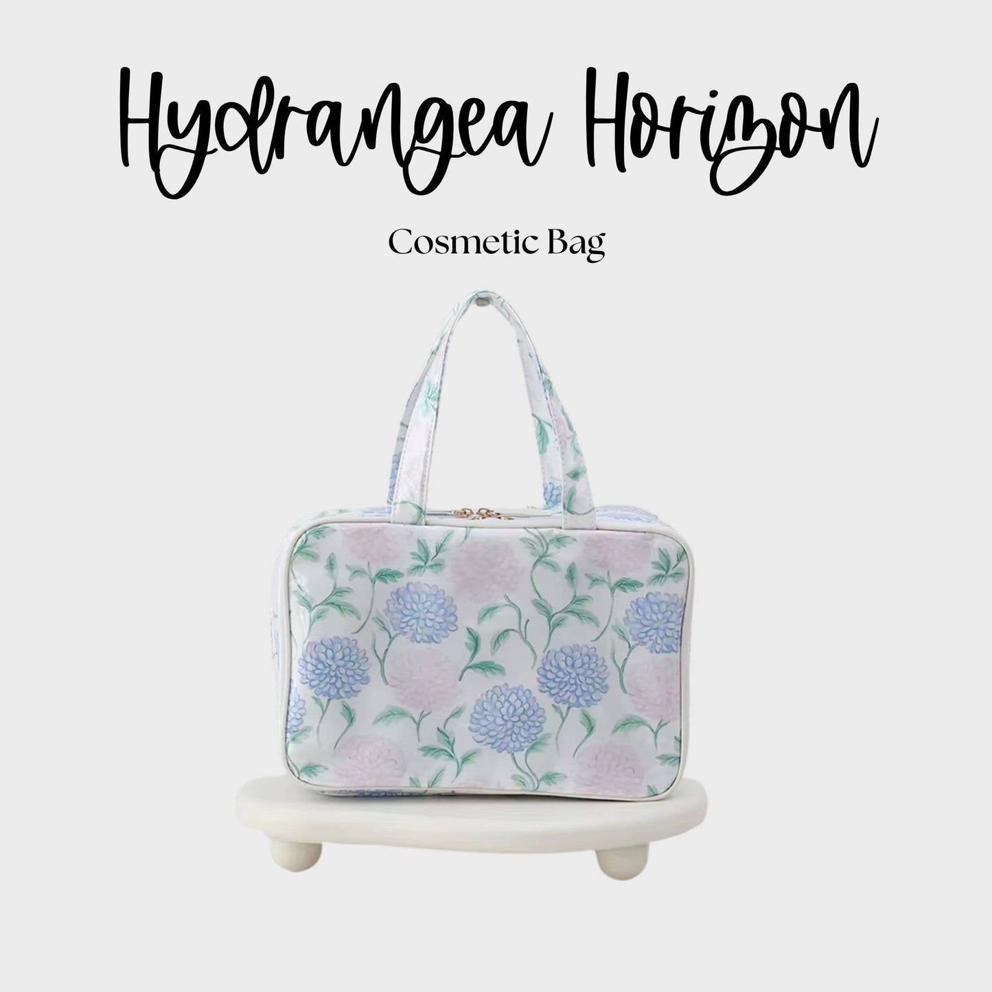 Waterproof Cosmetic Bag Hydrangea Horizon