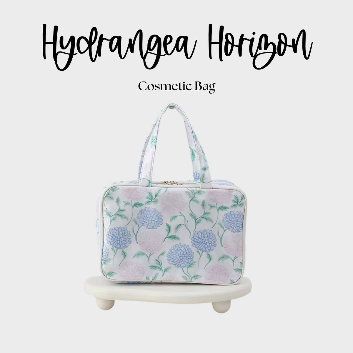 Waterproof Cosmetic Bag Hydrangea Horizon