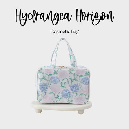 Waterproof Cosmetic Bag Hydrangea Horizon