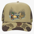 Tan Camo Duck Trucker Hat
