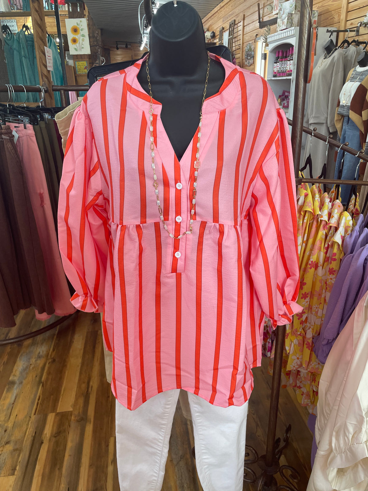 Plus V Neck Top