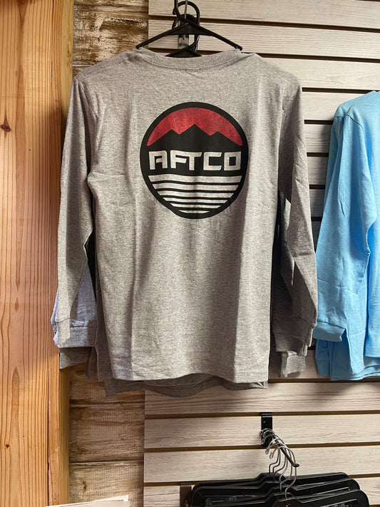 AFTCO Youth Peaks LS T-Shirt Athletic Heather