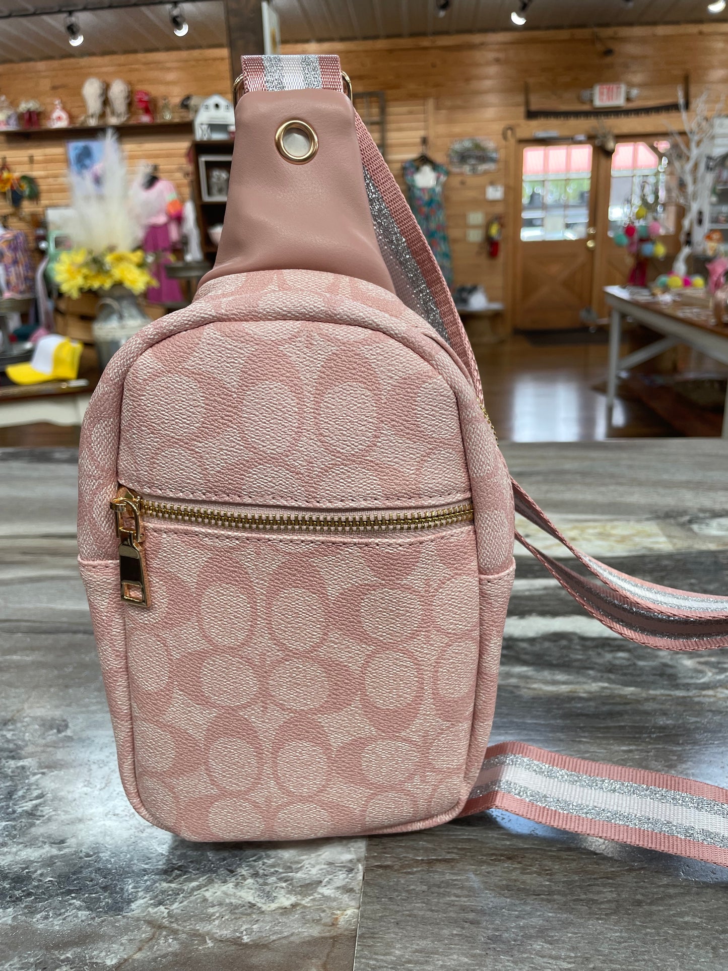 Crossbody Sling Bag Pink