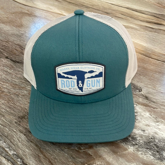 Marsh Wear Rod & Gun Twill Trucker Hat Forest Teal